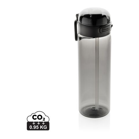 Sport-Werbemittel Sip'nLock RCS rPET Sport-Trinkflasche – schwarz – mit Logo bedruckt 800ml nachhaltig auslaufsicher für Sportevents
