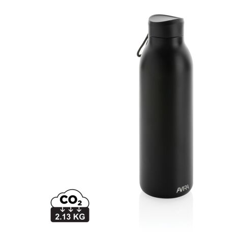 Kundengeschenk Avira Avior Edelstahl-Vakuumflasche – schwarz – mit Gravur 500 ml vakuumisoliert doppelwandig rcs nachhaltig für Außendienst