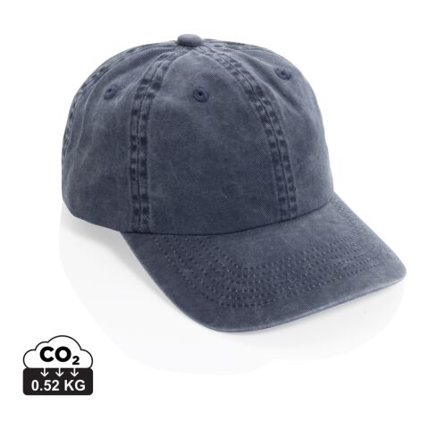 Mitarbeitergeschenk Cap BEAU AWARE 6-Panel – navy blau – mit Logo bestickt 270gr/m² Baumwolltwill klassisches Baseball Cap für Teamevents