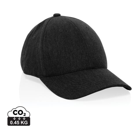 Werbeartikel Milo AWARE 6-Panel-Heather-Kappe – schwarz – Cap / Kappe mit Logo bedruckt