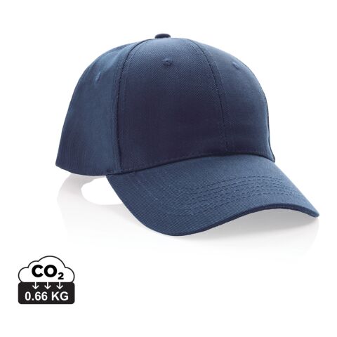 Werbeartikel Impact 6 Panel Kappe aus 280gr rCotton mit AWARE Tracer – marineblau