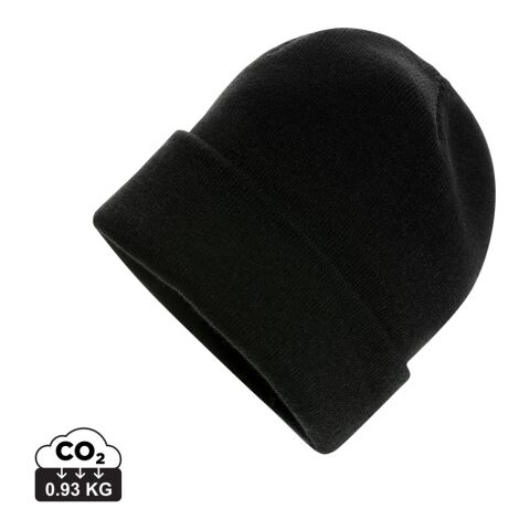Werbeartikel Impact Polylana Beanie mit AWARE Tracer – schwarz – Mütze / Beanie mit Logo bedruckt