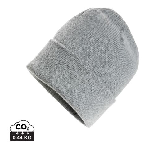 Werbeartikel Impact Polylana Beanie mit AWARE Tracer – grau – Mütze / Beanie mit Logo bedruckt