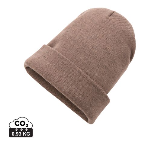 Werbeartikel Impact Polylana® Beanie mit AWARE™ Tracer – braun – Mütze / Beanie mit Logo bedruckt