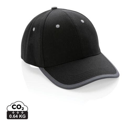 Impact AWARE™ 280gr Brushed rCotton 6 Panel Kontrast-Cap schwarz | ohne Werbeanbringung | Nicht verfügbar | Nicht verfügbar | Nicht verfügbar