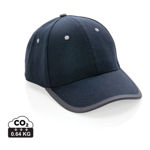 Mitarbeitergeschenk Cap Impact AWARE™ 280gr rCotton – marineblau – mit Logo bestickt nachhaltig und wassersparend klassisches Baseball Cap