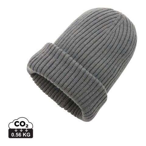 Impact AWARE™ Polylana® doppelt gestrickte Mütze grau | ohne Werbeanbringung | Nicht verfügbar | Nicht verfügbar | Nicht verfügbar