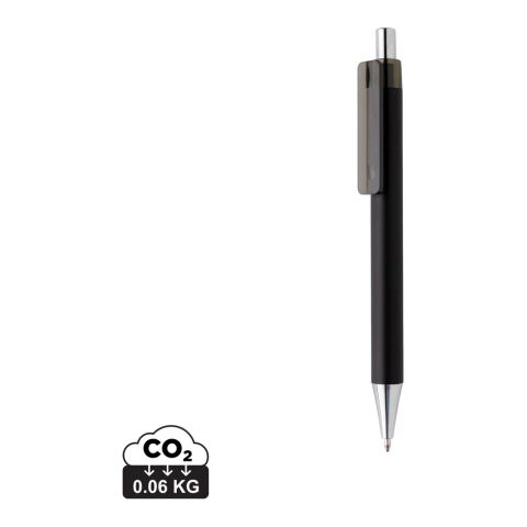 Werbeartikel X8 Stift mit Smooth-Touch – schwarz – mit Logo bedruckt