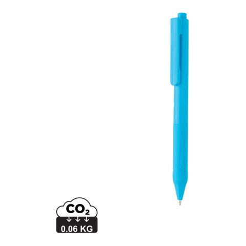 X9 Solid-Stift mit Silikongriff blau | ohne Werbeanbringung | Nicht verfügbar | Nicht verfügbar