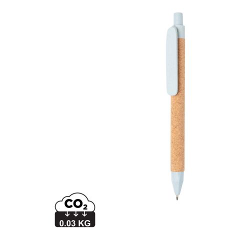 Werbeartikel ECO-Stift – blau – mit Logo bedruckt