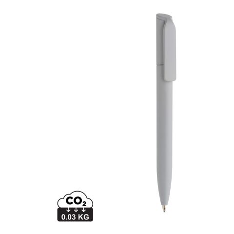 Werbeartikel Pocketpal Mini-Pen aus GRS recyceltem ABS – silber – mit Logo bedruckt