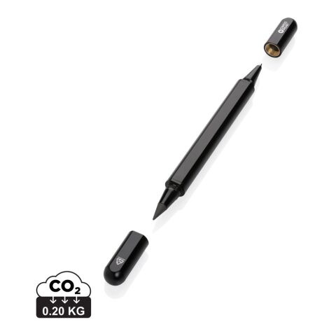 Swiss Peak Storm Dual-Tip-Pen aus RCS recyceltem Aluminum schwarz | ohne Werbeanbringung | Nicht verfügbar | Nicht verfügbar