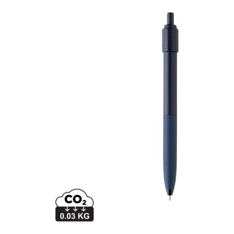 Werbeartikel Quill-Anti-Stress-Stift aus GRS rec. rABS – navy blau – mit Logo bedruckt