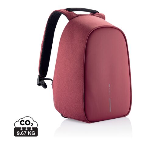 Mitarbeitergeschenk Bobby Hero Regular Anti-Diebstahl-Rucksack – rot-schwarz – mit Logo bedruckt nachhaltiger Backpack mit Laptopfach