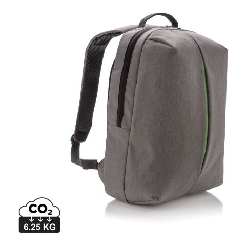 Mitarbeitergeschenk Laptoptasche Büro- und Sportrucksack – grau – mit Logo bedruckt für 15 Zoll Laptops mit Laptop- und Tablet-Fach