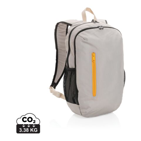 Werbeartikel Impact AWARE™ 300D RPET Casual Rucksack – braun-orange – mit Logo bedruckt