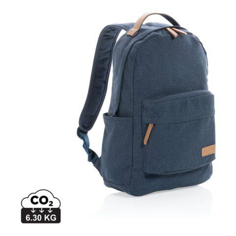 Werbeartikel Impact AWARE 16 oz. rCanvas Rucksack – blau – mit Logo bedruckt