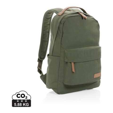Werbeartikel Impact AWARE 16 oz. rCanvas Rucksack – grün – mit Logo bedruckt