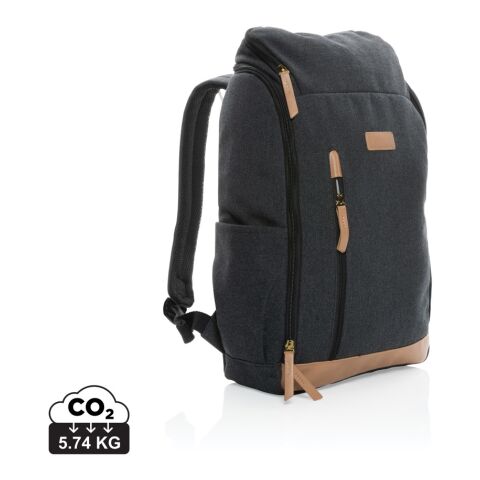 Impact AWARE™ 16 oz. rCanvas 15" Laptop-Rucksack schwarz | ohne Werbeanbringung | Nicht verfügbar | Nicht verfügbar | Nicht verfügbar