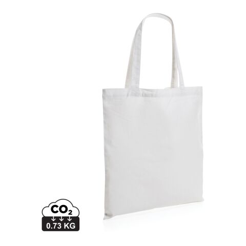 Werbeartikel Impact AWARE recycelte Baumwolltasche 145gr – weiß – Jutebeutel / Stoffbeutel / Baumwolltasche / Stofftasche mit Logo bedruckt
