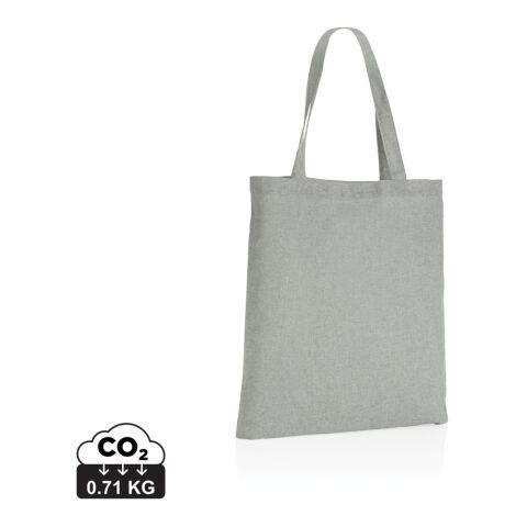 Werbeartikel Impact AWARE recycelte Baumwolltasche 145gr – grau – mit Logo bedruckt