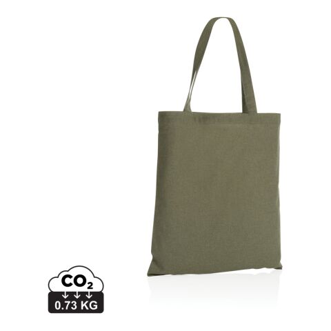 Werbeartikel Impact AWARE recycelte Baumwolltasche 145gr – grün – Jutebeutel / Stoffbeutel / Baumwolltasche / Stofftasche mit Logo bedruckt