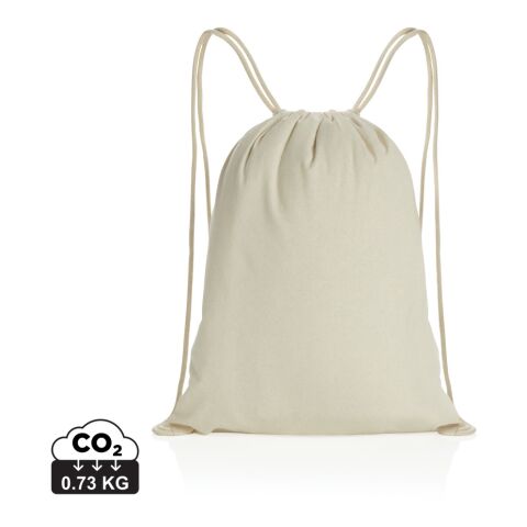 Werbeartikel Impact AWARE recycelter Baumwoll-Sportbeutel 145gr | weiß | mit Logo bedrucken