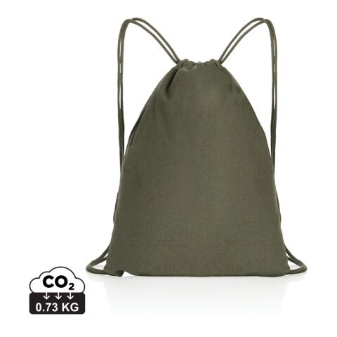 Werbeartikel Impact AWARE recycelter Baumwoll-Sportbeutel 145gr | grün | mit Logo bedrucken
