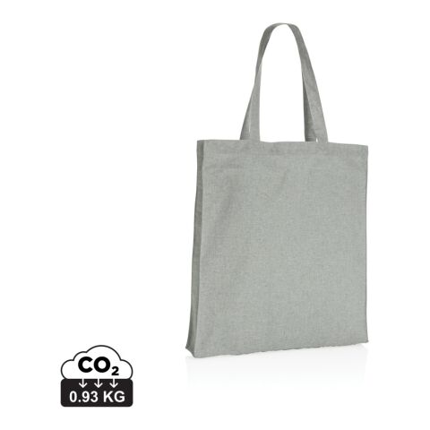 Werbeartikel Impact AWARE recycelte Baumwolltasche 145gr mit Boden – grau – Jutebeutel / Stoffbeutel / Baumwolltasche / Stofftasche mit Logo bedruckt