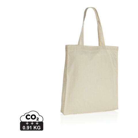 Werbeartikel Impact AWARE recycelte Baumwolltasche 145gr mit Boden – weiß – mit Logo bedruckt