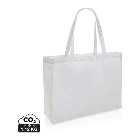 Kundengeschenk Baumwolltasche Impact AWARE – weiß – mit individuellem Logodruck 145g – nachhaltiger Jutebeutel für Messe-Events