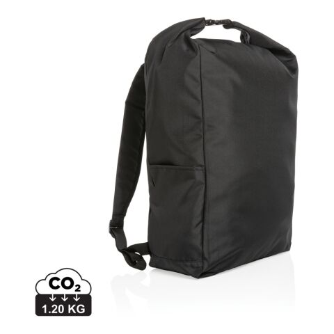 Impact AWARE™ RPET Basic Rolltop-Rucksack schwarz | ohne Werbeanbringung | Nicht verfügbar | Nicht verfügbar | Nicht verfügbar