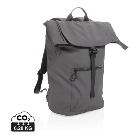 Werbeartikel Impact AWARE RPET wasserabweisender 15.6" Laptop-Rucksack – grau – mit Logo bedruckt