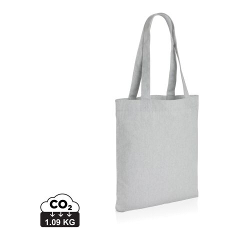 Werbeartikel Impact Aware™ 285g/m² ungefärbte rCanvas-Tragetasche – grau – mit Logo bedruckt