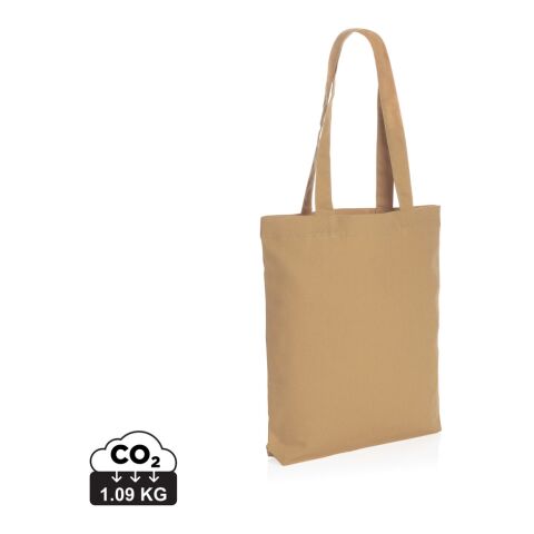 Werbeartikel Impact Aware™ 285g/m² ungefärbte rCanvas-Tragetasche – braun – mit Logo bedruckt
