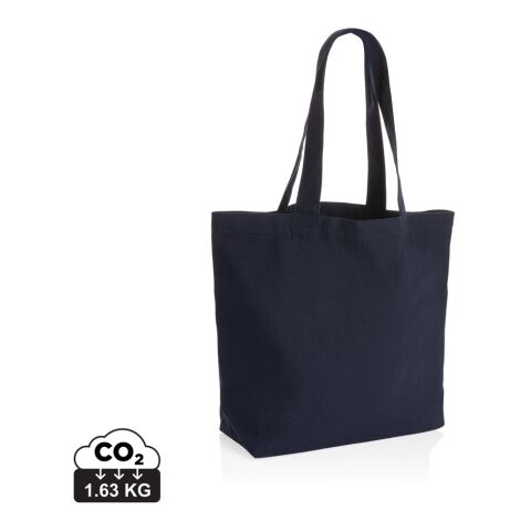 Werbeartikel Impact Aware™ 240g/m² rcCanvas Shopper + Tasche, ungefärbt – marineblau – Einkaufstasche / Werbetasche mit Logo bedruckt