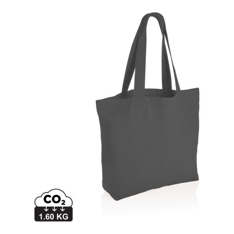 Werbeartikel Impact Aware 240g/m² rcCanvas Shopper + Tasche, ungefärbt – grau – Einkaufstasche / Werbetasche mit Logo bedruckt