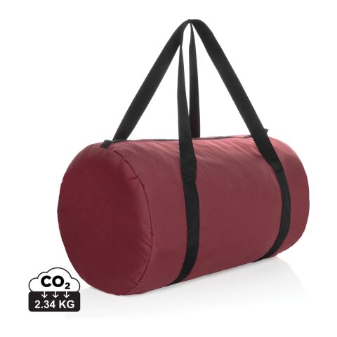 Werbeartikel Dillon AWARE RPET faltbare Sporttasche – rot – Reisetaschen, Koffer, Trolleys & Gepäck mit Logo bedruckt