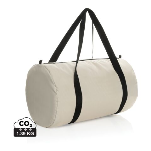 Werbeartikel Dillon AWARE RPET faltbare Sporttasche – off white – mit Logo bedruckt