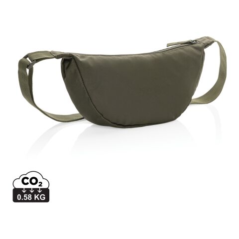 Werbeartikel Crescent AWARE™ RPET Half-Moon Sling Tasche – grün – mit Logo bedruckt
