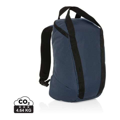Mitarbeitergeschenk Sienna AWARE RPET Laptoptasche – marineblau – mit Logo bedruckt nachhaltiger 14 Zoll Rucksack für Büro & Business