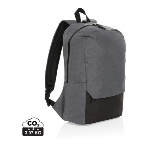 Werbeartikel "Kazu AWARE 15,6"" RPET Laptop-Rucksack" – grau – mit Logo bedruckt