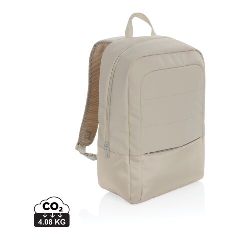 Werbeartikel "Armond AWARE RPET 15.6"" Basic Laptop-Rucksack" – grau – mit Logo bedruckt