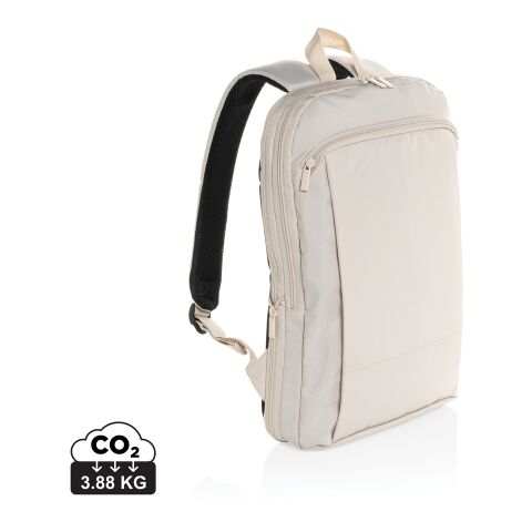 Mitarbeitergeschenk Flexpack Aware Laptop-Rucksack – grau – mit Logo bedruckt nachhaltiger rPET Rucksack für 15,6 Zoll Laptops