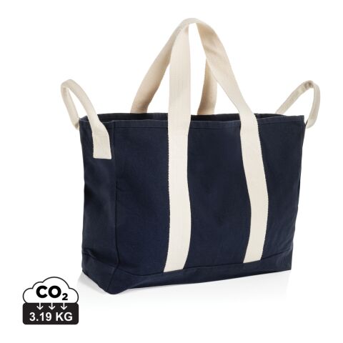 Mitarbeitergeschenk Strandtasche BEAU AWARE™ – navy blau – mit Logo bedruckt nachhaltige große Beachtasche für das Sommerfest & Firmen-Events