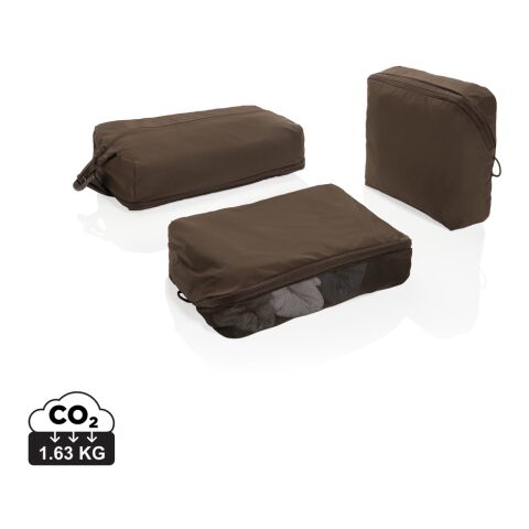 KENTO URBAN Packing Cube Set aus RCS recyceltem Nylon braun