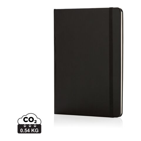 Werbeartikel Basic Hardcover Notizbuch A5 – schwarz – mit Logo bedruckt