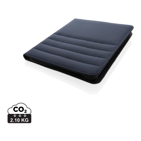 Werbeartikel Impact AWARE RPET A4 Portfolio mit Reißverschluss – marineblau – mit Logo bedruckt