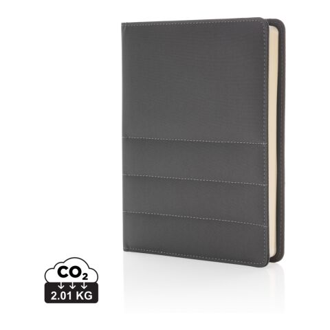 Werbeartikel Impact AWARE™ RPET A5 Portfolio – grau – mit Logo bedruckt
