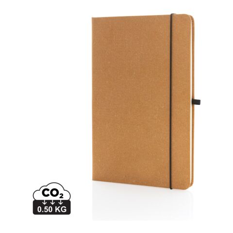 Werbeartikel A5 Hardcover Notizbuch aus PU – braun – mit Logo bedruckt